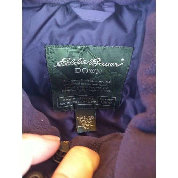 Eddie Bauer Premium Quality Goose Down Vest Women's XS Purple Puffer - Picture 5 of 11